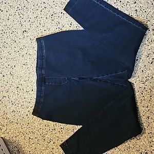 purejill Indigo Stretch Denim Ankle Leggings. Size Medium. Inseam 25".